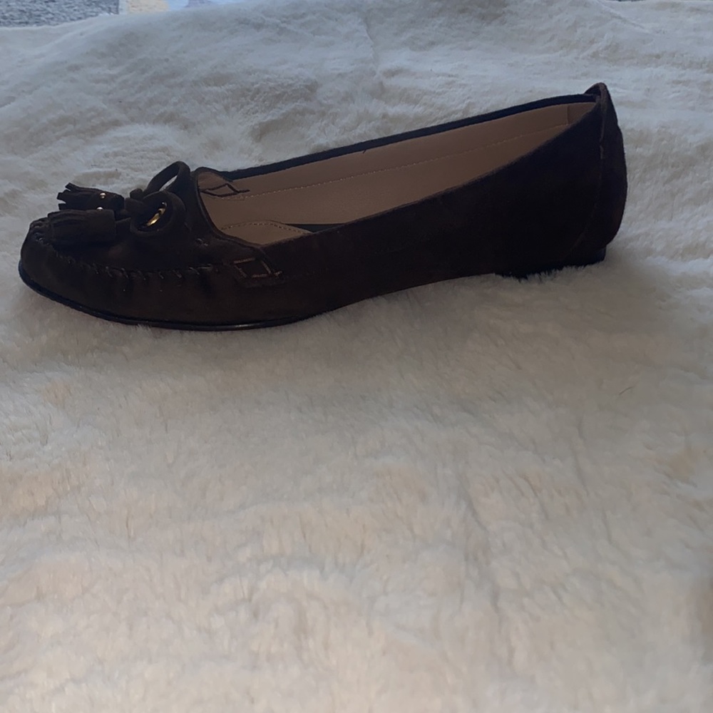 Cole Haan | Brown suede tasseled moccasin style slip on driving shoes | size 8.5 - Picture 4 of 9